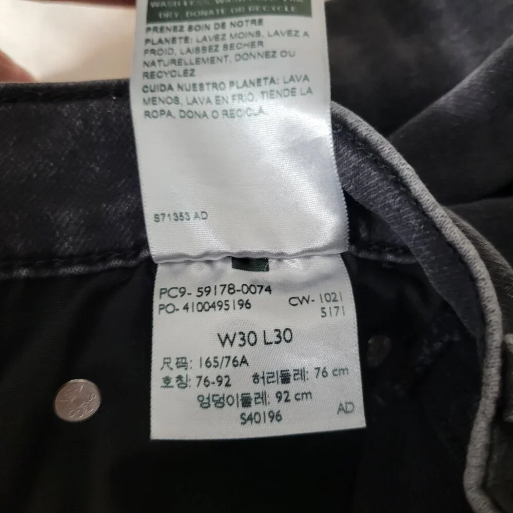 Levi's Signature Jeans S37 Men's Black 30x30 Slim casual classic stretch Levi